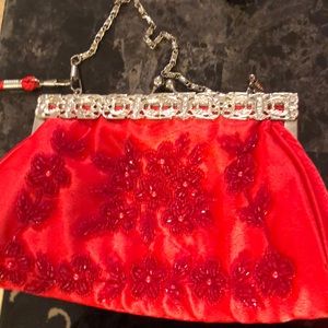 Candy apple red clutch